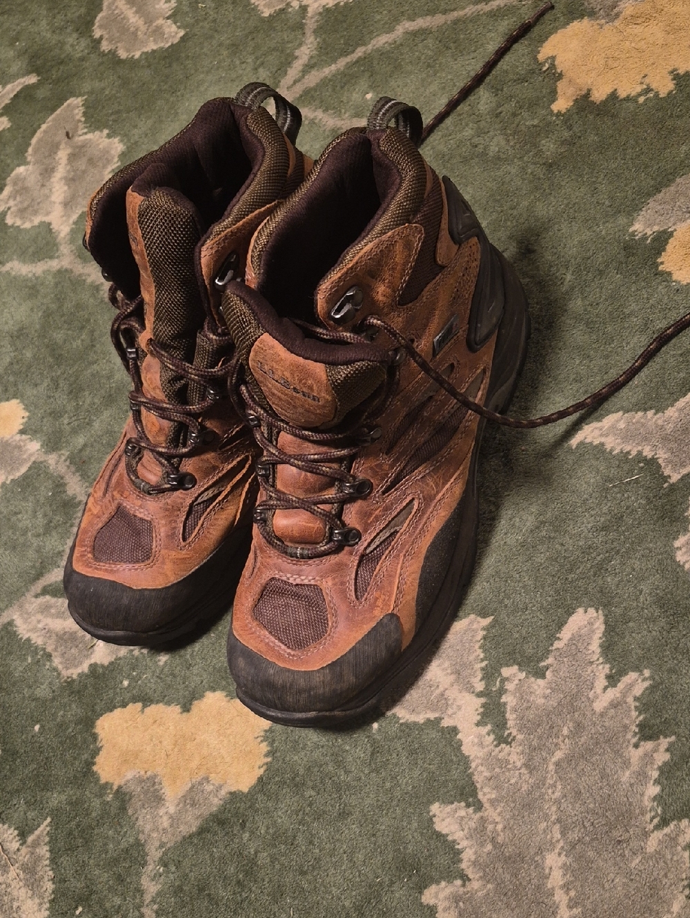 L.L. Bean Brown and Black Men's Waterproof Hiking Boots